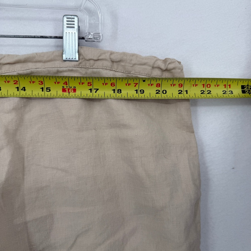 London Jean Linen Pants Womens XL Beige Drawstring Wide Leg Chino Boho - Picture 4 of 9